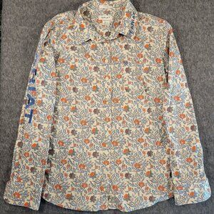 Ariat Floral Button Down Shirt Top L Casual Festival Western Rodeo